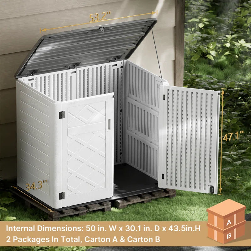 38 Cubic Feet Outdoor Storage Shed