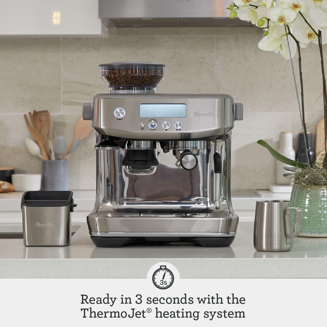 Breville BES878BSS1BUS1 BES878BSS Barista Pro Espresso Maker, Brushed Stainless Steel, 18/8