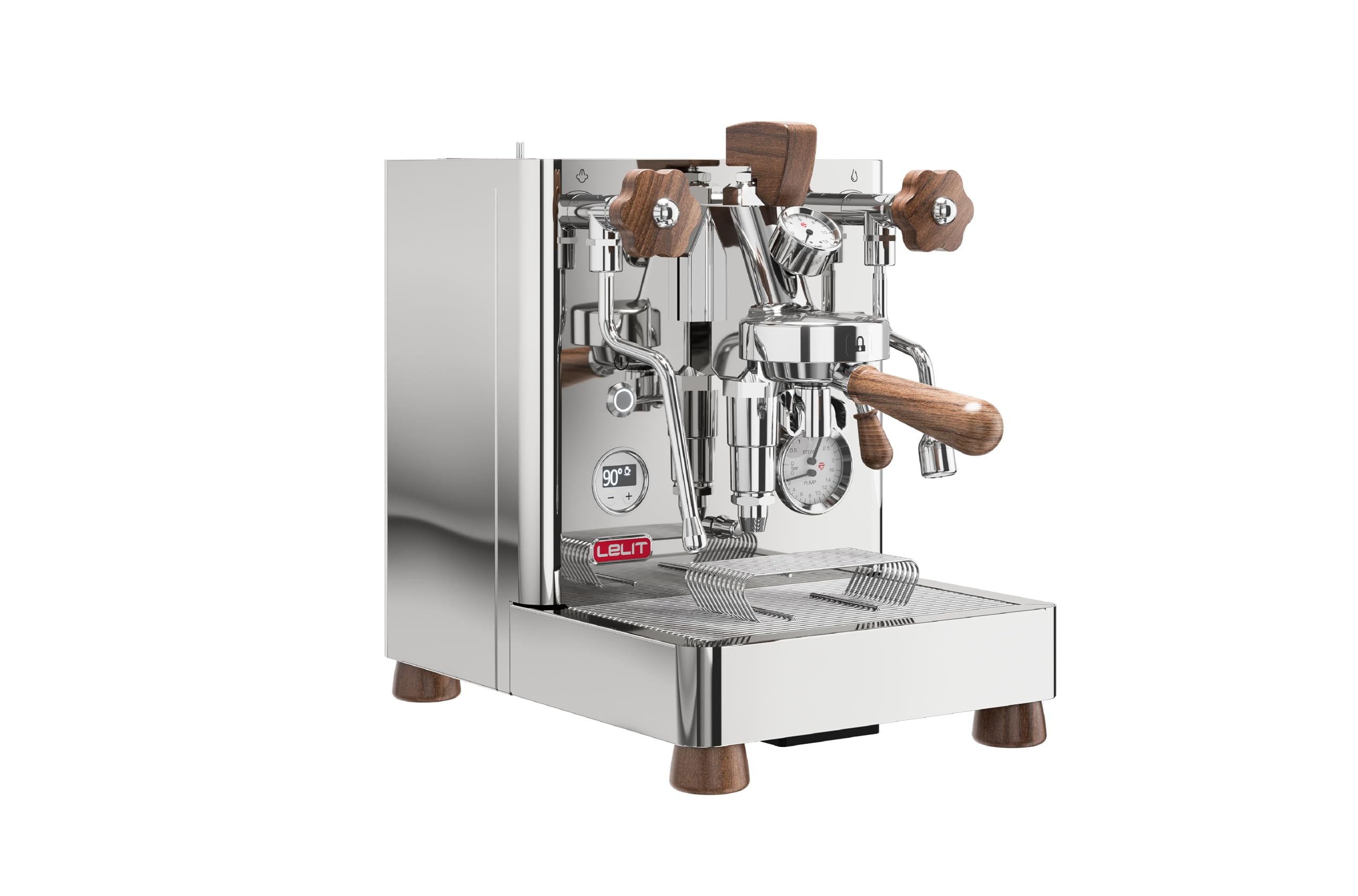 Lelit - Bianca Coffee Machine - With Milk Frother & Dual Boiler System - PL162T-4G81 - Polished Stainless Steel